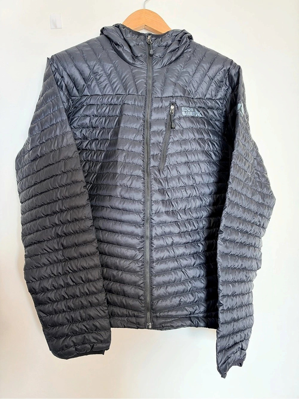 Eddie Bauer First Ascent Downlight 800 Black 800-Fill Down Jacket Like New
